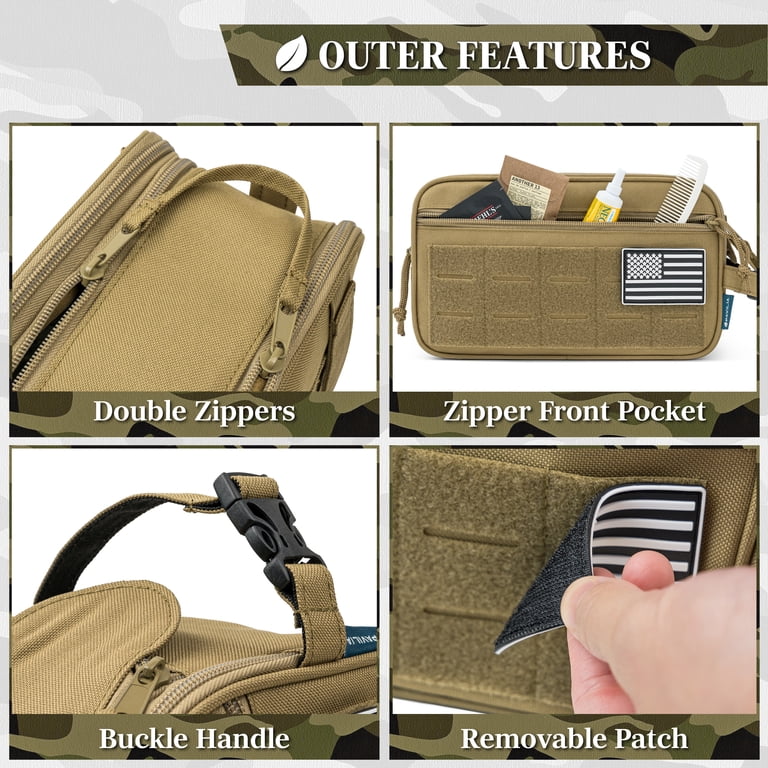 Pavilia Tactical Toiletry Bag, Military Dopp Kit with Molle Straps photo 4