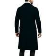 thumbnail image 5 of yuCgh Men's Wool Blend Trench Coat, Double Breasted Pea Coat with Notch Lapel, Long Overcoat for Casual & Smart Casual Outfits, Fall Winter Style,Dark Green,2XL, 5 of 5