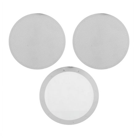 Quaqdae 3 Pack Metal Reusable Coffee Filter Mesh for Coffee Maker Espresso Maker, Silver