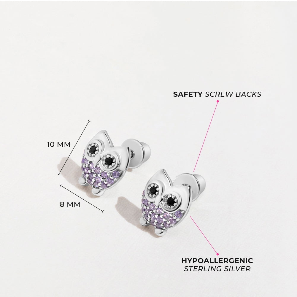 Children's earrings with safety backs deals