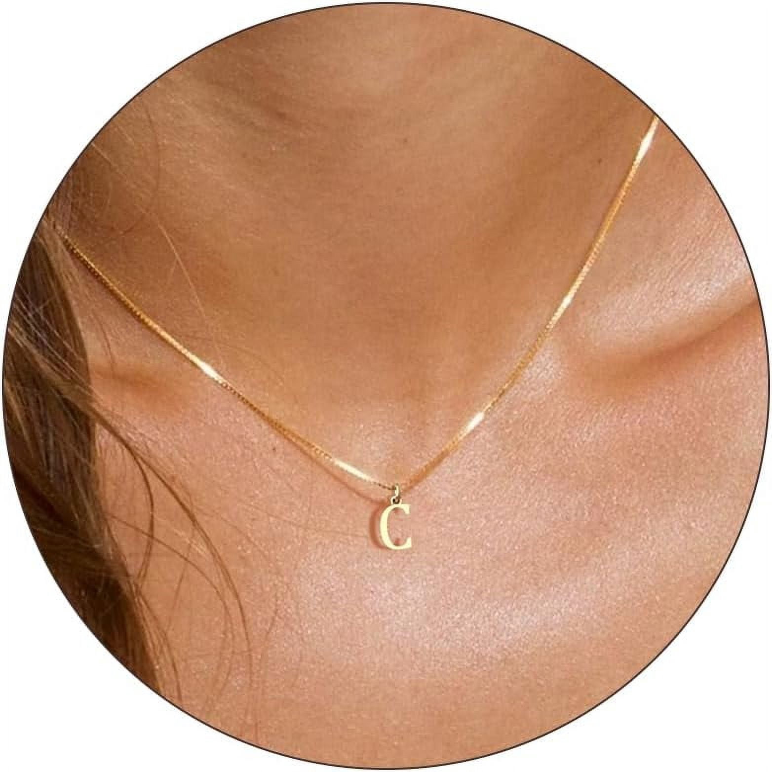 ORUYROP Gold Initial Necklace for Women Dainty Letter Necklace