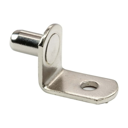 

Rok 1/4 L-Shaped Support Furniture Cabinet Closet Shelf Bracket Pegs with Hole Nickel 50 Pack