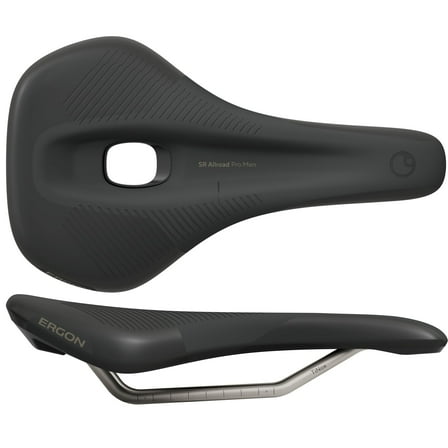 Ergon SR Allroad Pro Saddle - TiNox SL, Black, Men's, Medium/Large