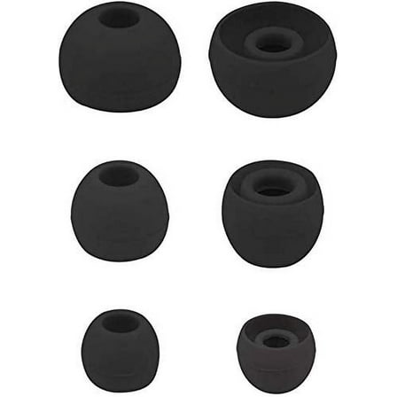 6PCS Black Replacement Eartips Earbuds Eargels for Beats by dr dre Powerbeats 2 Wireless Stereo Earphones