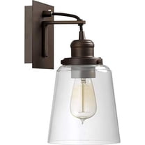 Capital Lighting 3711BN-135 Fallon Clear Glass Wall Sconce, 1-Light 100 Watt, 12" H x 6" W, Brushed Nickel