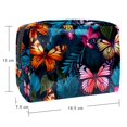 thumbnail image 5 of Flower ButterflyCosmetic Storage Bag with Zipper, Printed Design, Ideal for Ladies and Girls Traveling - Zipper Pouch, Travel Pouch, Women's Makeup Bag, Makeup Travel Bag Pouch, 5 of 6