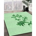 thumbnail image 3 of Ahgly Company Machine Washable Indoor Round Transitional Mint Green Area Rugs, 8' Round, 3 of 7