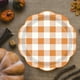 thumbnail image 4 of Platos de papel con temática de otoño, platos de postre a cuadros vichy, platos de papel de 23 cm para pastel, ensalada y fruta, platos desechables con temática otoñal, vajilla a cuadros naranja y bla, 4 of 6