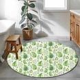 thumbnail image 3 of Spring Leaves Round Area Rug 3.3Ft Washable Circle Rugs for Dining Room Table, Pastoral Garden Botanical Watercolor Non-Slip Carpet Floor Mats Indoor Outdoor Carpet Runner Aesthetic Home Decor, 3 of 8