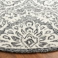 thumbnail image 4 of SAFAVIEH Blossom Travis Damask Area Rug, Black/Ivory, 6' x 6' Round, 4 of 9