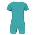 thumbnail image 3 of inhzoy Girls Boys Short Sleeves Ballet Dance Unitard Leotard Turquoise 12, 3 of 6