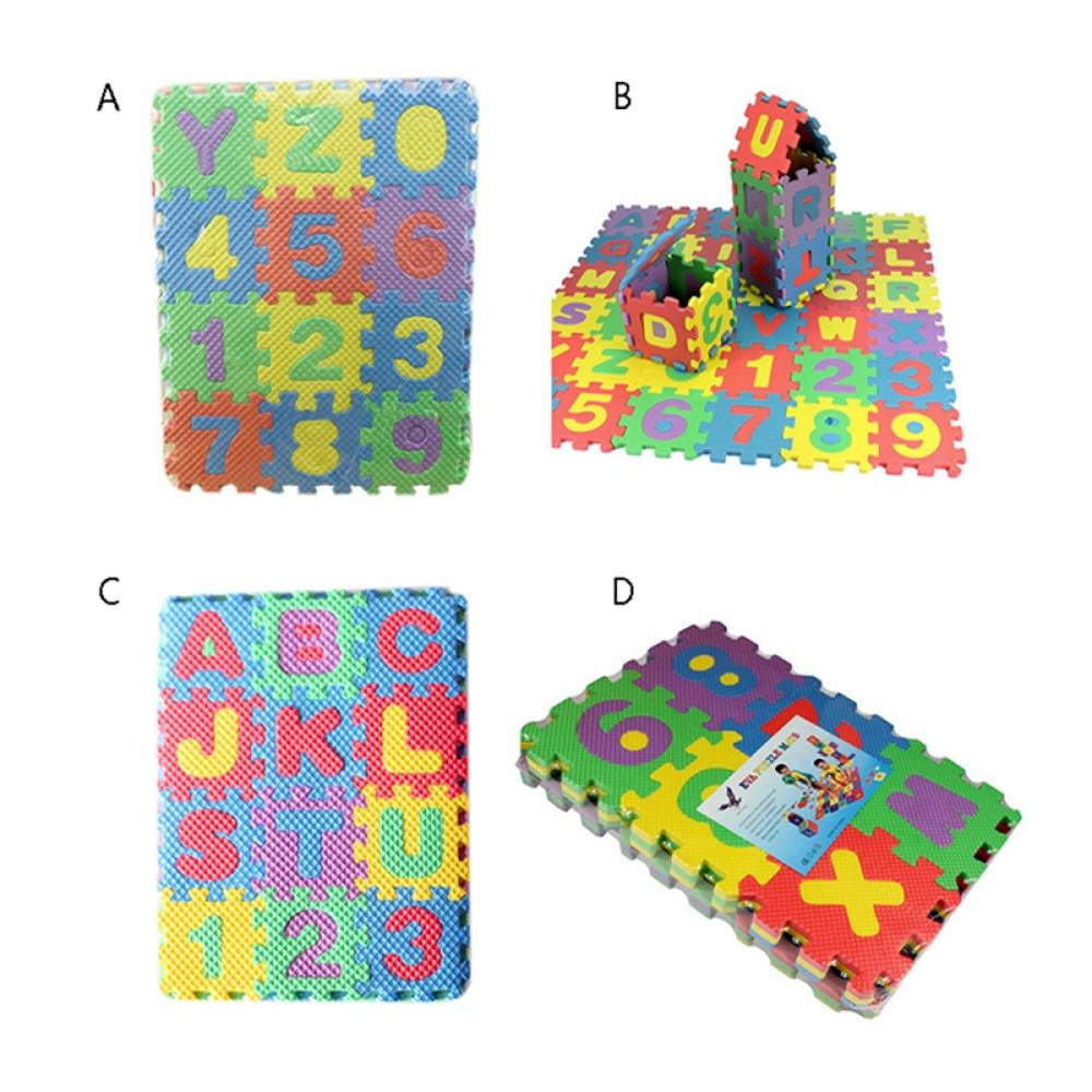 36Pcs Soft Foam Baby GXildren Kids Play Mat Alphabet Number Letter Puzzle~gu 