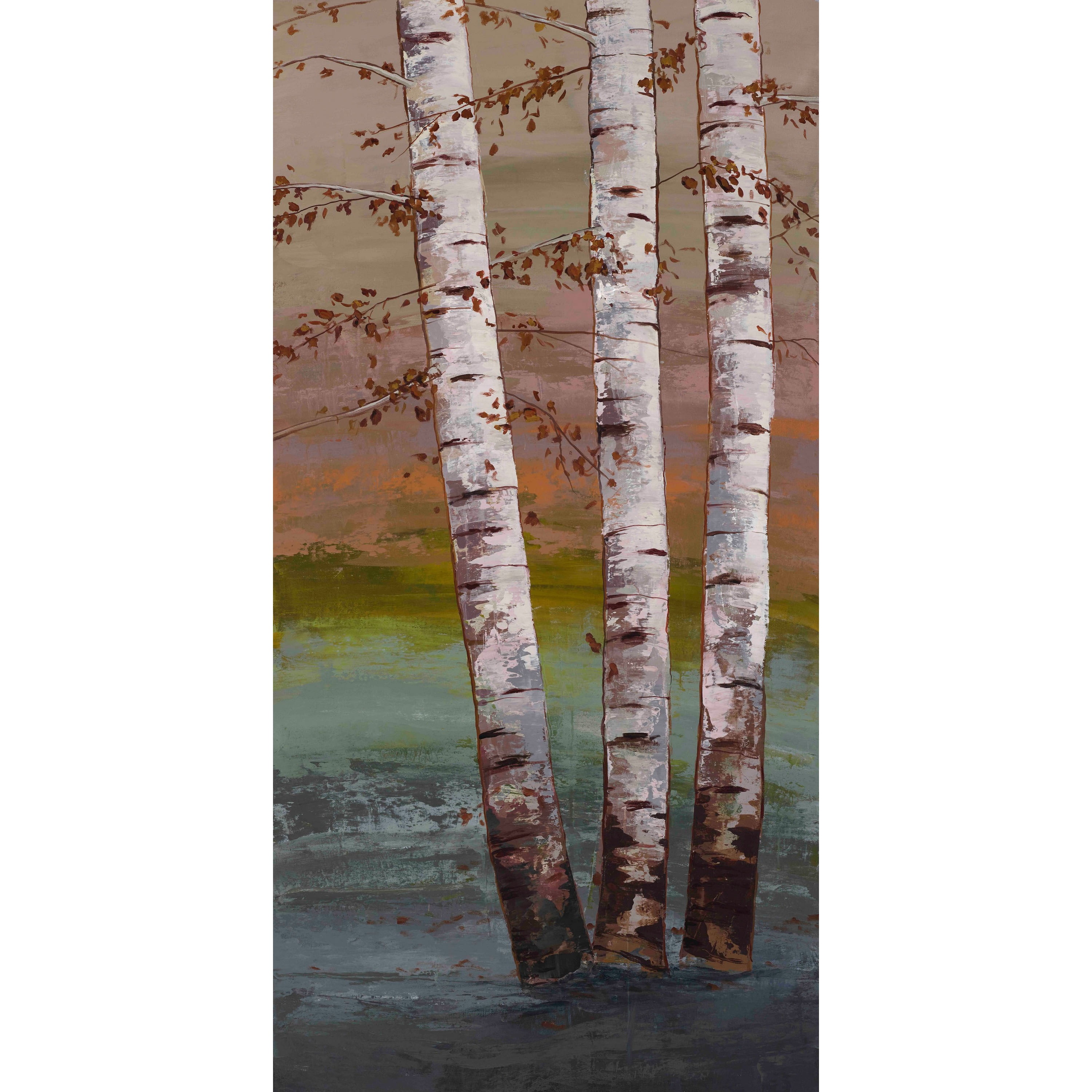 "Birch at Breaking Light" Painting Print on Wrapped Canvas