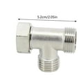 thumbnail image 3 of Faucet Hardware Bidet T Adapter 3 Way Connector Tee with Gasket for Toilet Shower Head Diverter Hose Fitting RV Home, 3 of 5