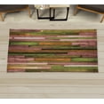 thumbnail image 1 of Wooden Print Decorative Rug, Brown Old Hardwood Floor Plank Grunge Lodge Garage Natural Rural Graphic, Quality Carpet for Bedroom Dorm and Living Room, 6 Sizes, Dried Rose, by Ambesonne, 1 of 1