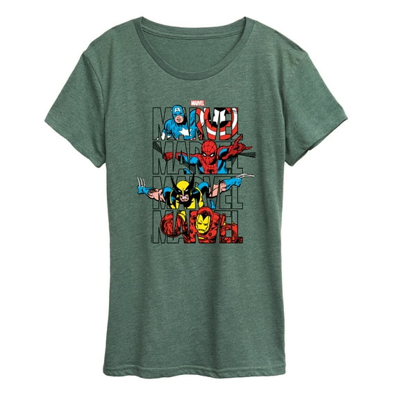 Marvel - Logo Stack - Women's Short Sleeve Graphic T-Shirt