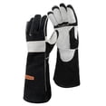 thumbnail image 1 of Guantes de soldadura YESWELDER Leather Forge MIG 16" resistentes a 500 ℃, 1 of 6