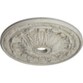 thumbnail image 3 of 30"OD x 3 7/8"ID x 3 1/4"P Flagstone Ceiling Medallion (Fits Canopies up to 3 7/8"), Hand-Painted Pot of Cream Crackle, 3 of 6