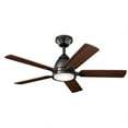 thumbnail image 3 of Ceiling Fan with Light Kit with Contemporary Inspirations 10.25 inches Tall By 44 inches Wide-Brushed Stainless Steel Finish Bailey Street Home, 3 of 10