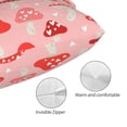 thumbnail image 3 of Zufioo Cute Mushroom1 Print Double-Sided Throw Pillow Cover, Pillow Protector Home Decor - With Hidden Zipper, Suitable for Bedroom, Living Room, Car Interior-14"x20", 3 of 6