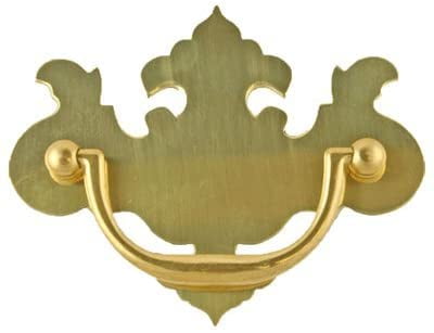 Details about    Drawer Pull Brass With Large Backplate 