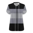 thumbnail image 4 of QUNYINEY Casual Tee Shirts Womens V Neck Short Sleeve Colorblock Tops Plus Size Loose Summer Pullover Womens Tops, 4 of 5