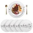 thumbnail image 5 of Ryvnso Free Bird Round Plate Mats Dining Table Placemat Set of 4 for Holiday Decoration, 5 of 7