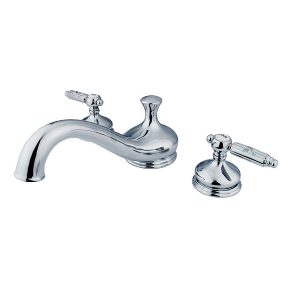 Kingston Brass KS3331GL Georgian Two-Handle Deck Mount Roman Tub Faucet, Polished Chrome