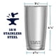 thumbnail image 2 of Vaso YETI Rambler de acero inoxidable con aislamiento al vacío de 590 ml, 2 of 6