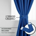 thumbnail image 6 of Deconovo 52"x45" Solid Blackout Curtains for Bedroom, Royal Blue, Set of 2, Back Tab Thermal Curtains, 6 of 9