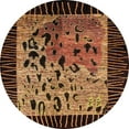 thumbnail image 1 of Ahgly Company Indoor Round Abstract Red Animal Area Rugs, 7' Round, 1 of 6