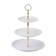 thumbnail image 4 of Soporte para postres de 3 niveles con asa, estilo europeo, para decoración de mesa pilar áureo, 4 of 9