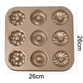 thumbnail image 5 of ACDANC 2026 New Non-Stick Carbon Steel Donut Baking Pan - Heat-Resistant 9-Cavity Reusable Cake Mold - for Home for Baking,Donuts,Cakes,Pastries,Kitchen Use, 5 of 6