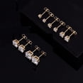 thumbnail image 7 of Leander Titanium Stud Earrings Set Hypoallergenic Cubic Zirconia Round Surgical Stainless Steel 4 Prong Stud Earring Jewelry for Women Men, 7 of 7