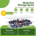 thumbnail image 2 of 6 Pack Plastic Food Pan with Lid 1/3 Size 4 Inch Deep Restaurant Clear Food Storage Containers Polycarbonate Commercial Hotel Pans for Fruits Vegetables Beans Corns (6 PCS, 4'' Deep), 2 of 7
