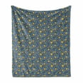 thumbnail image 1 of Botanic Soft Flannel Fleece Throw Blanket, Forest Flowers Leaves Petals Woodland Inspired Bloom Season Gardening, Cozy Plush for Indoor and Outdoor Use, 60" x 80", Marigold and Orange, by Ambesonne, 1 of 5