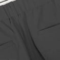 thumbnail image 4 of Men's Slim Fit Dress Pants Solid Color Bermuda Casual Business Office Trousers 34 01 Dark Gray, 4 of 5