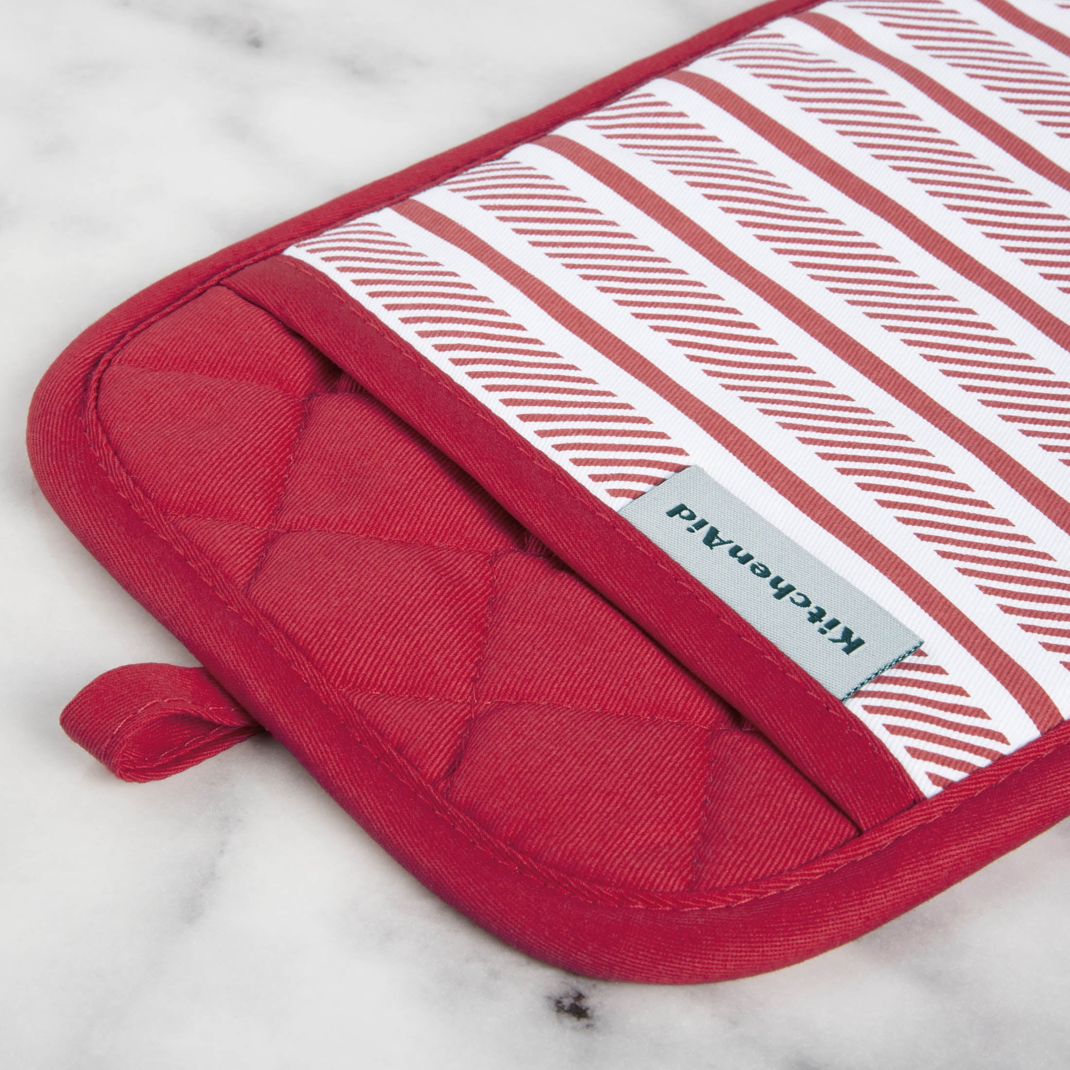 KitchenAid Albany Pot Holder 2-Pack Set, Passion Red, 7"x10"