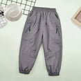 thumbnail image 2 of Byoo Toddler Boys Cargo Pants Outdoor Solid Softshell Straight Wide Leg Elastic Waist Rain Pants Hiking Skiing Sports Trousers, 2 of 8