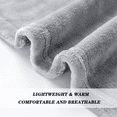 thumbnail image 6 of Juyafio Luxury Flannel Fleece Bed Blankets Light Gray - 330 GSM - Full/Queen 90"X90",Soft Lightweight Cozy Plush Fuzzy Blanket Microfiber, 6 of 11
