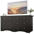 thumbnail image 4 of YESHOMY Black Dresser for Bedroom,6 Drawer Dressers, Storage Chest of Drawers for Hallway,Living Room, Entryway, 4 of 6