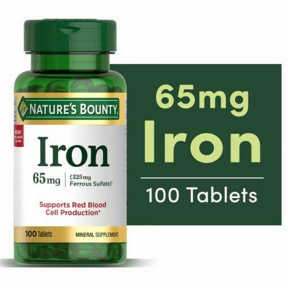 2X - Nature’s Bounty Iron Cellular Energy Support Tablets, 65mg