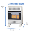 thumbnail image 5 of Procom Heating Natural Gas Vent Less Infrared Plaque Heater with Base Feet 18,000BTU T-Stat Model-MN180TPA-B, 5 of 8