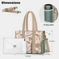 thumbnail image 5 of Teacher Tote Bag,Beige Baseball Items Pattern Teacher Utility Tote Bag,Large Work Tote Bags for Women with Multiple Pockets,Top Zipper Closure,13.8x10.6x6.7 Inch, 5 of 5