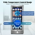 thumbnail image 3 of Nipus 15 inch 130 Can Beverage Fridge,Freestanding Built-in Wine Cooler with Glass Door, 3 of 14