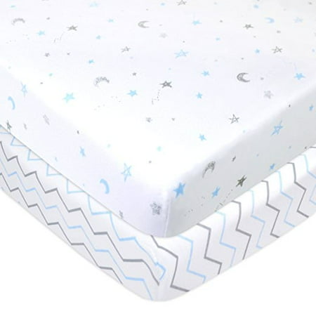 American Baby Company 2 Pack Printed 100 Natural Cotton Jersey