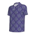 thumbnail image 2 of Rocae Lavender Flowers for Men's Short Sleeve Polo Shirt, Quick Drying Performance Moisture Wicking Sports Men's Golf Shirt X-Large, 2 of 9