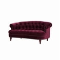 thumbnail image 5 of La Rosa 68.5" Victorian Chesterfield Loveseat Burgundy, 5 of 13