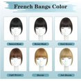 thumbnail image 4 of HSHDLDF Frange Pince à Cheveux Frange dans Extensions de Cheveux 100 % Vrais Cheveux Humains Frange Française Pince à Cheveux Frange pour Femmes Frange avec Tempes Postiches Frange Courbée pour Usage Quotidien, 4 of 7
