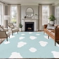 thumbnail image 3 of Clouds Area Rug 5x8 FT, Non Slip Bedroom Throw Carpet, Cartoon Blue Sky Minimalist Aesthetic Washable Soft Floor Carpet Non-Shedding Rug for Living Room Nursery Dorm Office, 3 of 9